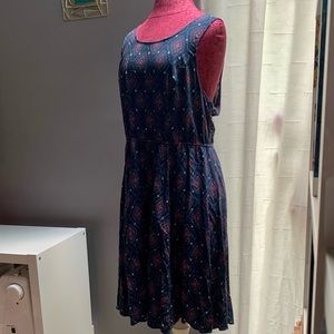 EUC TORRID NAVY MEDALLION TIE BACK DRESS - Size 1X